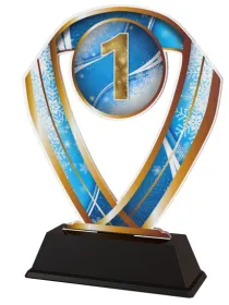 Akrylátová trofej ACRCSM15 Barva: stříbro, Výška cm: 17, Šířka cm: 13.5