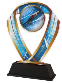 Akrylátová trofej ACRCSM17 | Skoky na lyžích Barva: bronz, Výška cm: 16, Šířka cm: 12