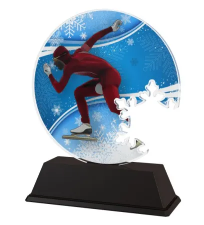 Akrylátová trofej CBCUS002M9 | Bruslení Výška cm: 13, Šířka cm: 10