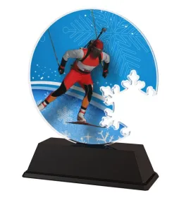 Akrylátová trofej CBCUS002M10 | Biatlon Výška cm: 17, Šířka cm: 12