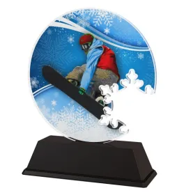 Akrylátová trofej CBCUS002M11 | Snowboard Výška cm: 17, Šířka cm: 12