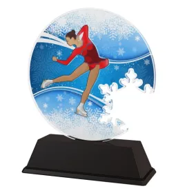 Akrylátová trofej CBCUS002M13 | Krasobruslení Výška cm: 13, Šířka cm: 10