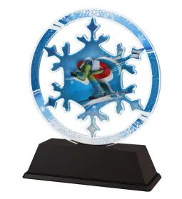 Akrylátová trofej CBCUS003M3 | Sjezdové lyžování Výška cm: 14, Šířka cm: 11