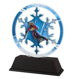 Akrylátová trofej CBCUS003M4 | Sjezdové lyžování Výška cm: 17, Šířka cm: 12
