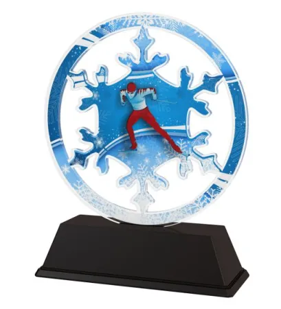 Akrylátová trofej CBCUS003M5 | Běžky Výška cm: 17, Šířka cm: 12