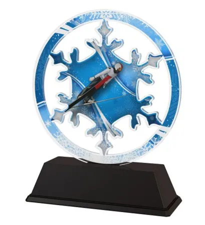 Akrylátová trofej CBCUS003M6 | Skoky na lyžích Výška cm: 14, Šířka cm: 11