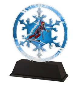 Akrylátová trofej CBCUS003M8 | Sjezdové lyžování Výška cm: 13, Šířka cm: 10