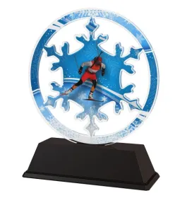 Akrylátová trofej CBCUS003M10 | Biatlon Výška cm: 14, Šířka cm: 11