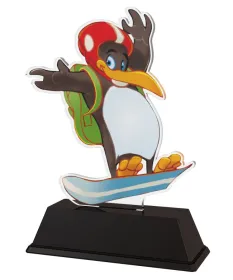Akrylátová trofej FAZ002M1 | Snowboard Výška cm: 15, Šířka cm: 13