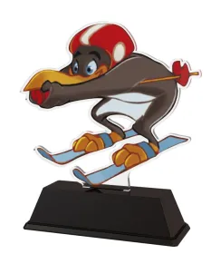 Akrylátová trofej FAZ002M2 | Sjezdové lyžování Výška cm: 16, Šířka cm: 13