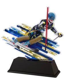 Akrylátová trofej FAZ001M2 | Sjezdové lyžování Výška cm: 15, Šířka cm: 13