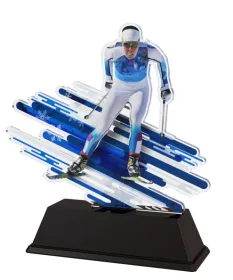 Akrylátová trofej FAZ001M4 | Biatlon Výška cm: 16, Šířka cm: 14