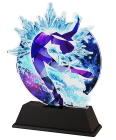 Akrylátová trofej CBCUS004M11 | Krasobruslení Výška cm: 14.5, Šířka cm: 11