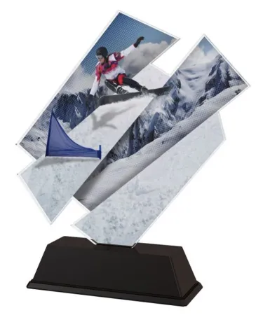Akrylátová trofej ACZCS001M3 | Snowboard Výška cm: 19, Šířka cm: 16.5