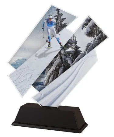 Akrylátová trofej ACZCS001M4 | Běžky Výška cm: 19, Šířka cm: 16.5