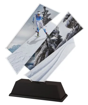 Akrylátová trofej ACZCS001M4 | Běžky Výška cm: 19, Šířka cm: 16.5