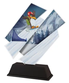 Akrylátová trofej ACZCS001M8 | Snowboard Výška cm: 17, Šířka cm: 15