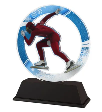 Akrylátová trofej CBCUS001M9 | Bruslení Výška cm: 13, Šířka cm: 10