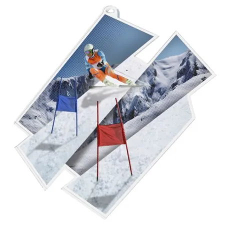 Akrylátová medaile MDAZ0011M50 | Sjezdové lyžování Průměr cm: 9, Stuha: ST6