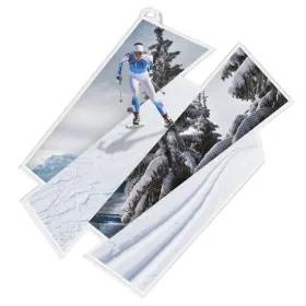 Akrylátová medaile MDAZ0011M53 | Běžky Průměr cm: 8, Stuha: ST10