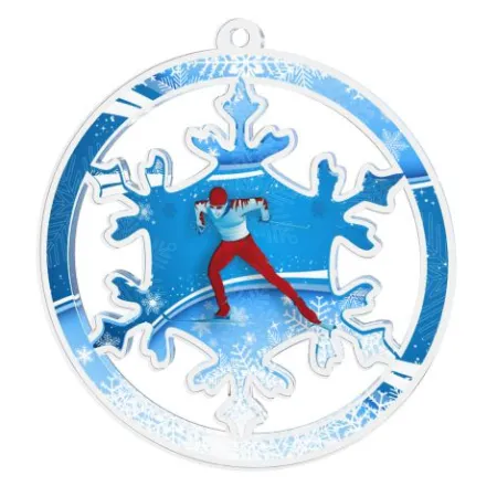 Akrylátová medaile MDAS0070M5 | Biatlon Průměr cm: 7, Stuha: ST4