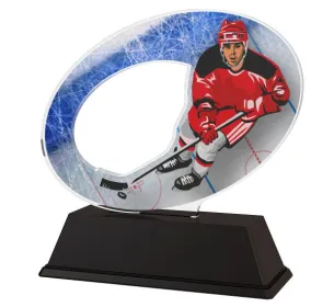 Akrylátová trofej ACL2018M2 | Hokej Výška cm: 13, Šířka cm: 13