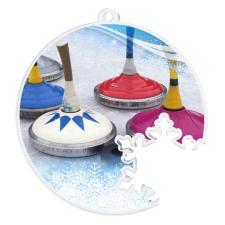 Akrylátová medaile MDAS050M1 | Eisstock Průměr cm: 5, Stuha: ST6