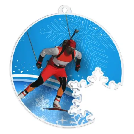Akrylátová medaile MDAS050M3 | Biatlon Průměr cm: 7, Stuha: ST12