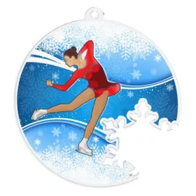 Akrylátová medaile MDAS050M14 | Krasobruslení Průměr cm: 7, Stuha: ST17