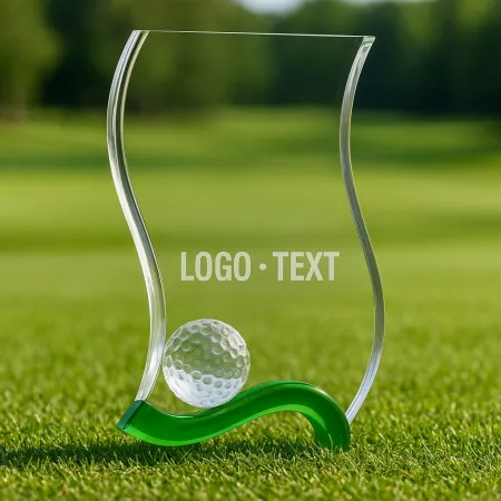 Skleněná trofej  CR5054 | Golf Výška cm: 16