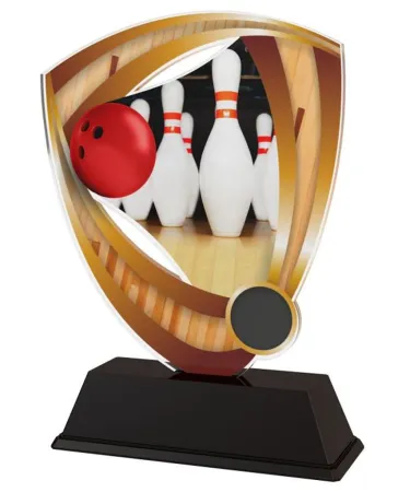 Akrylátová trofej CACUF001M4 | Bowling Výška cm: 10, Šířka cm: 6