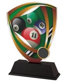 Akrylátová trofej CACUF001M11 | Billiard Výška cm: 15, Šířka cm: 10