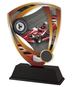 Akrylátová trofej CACUF001M19 | Motorsport Výška cm: 17, Šířka cm: 12