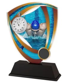 Akrylátová trofej CACUF001M23 | Plavání Výška cm: 13, Šířka cm: 8