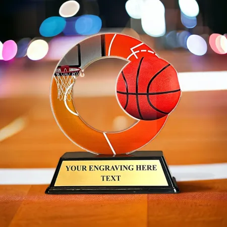 Akrylátová trofej ACLC2101M8 | Basketball Výška cm: 15, Šířka cm: 12