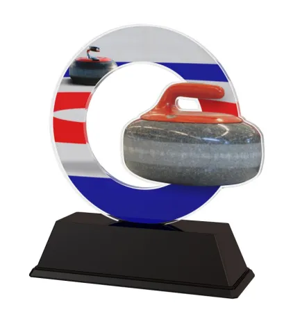 Akrylátová trofej ACLC2101M23 | Curling Výška cm: 8.5, Šířka cm: 6