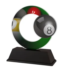 Akrylátová trofej ACLC2101M27 | Billiard Výška cm: 14, Šířka cm: 11