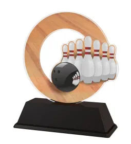 Akrylátová trofej ACLC2101M28 | Bowling Výška cm: 15, Šířka cm: 12