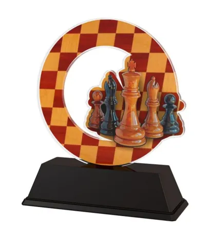 Akrylátová trofej ACLC2101M30 | Šachy Výška cm: 13, Šířka cm: 10
