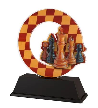 Akrylátová trofej ACLC2101M30 | Šachy Výška cm: 13, Šířka cm: 10