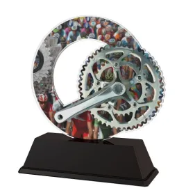 Akrylátová trofej ACLC2101M33 | Cyklistika Výška cm: 12, Šířka cm: 9