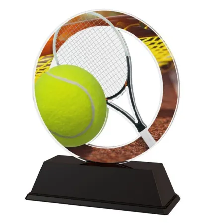 Akrylátová trofej CBCUF001M1 | Tenis Výška cm: 15, Šířka cm: 12