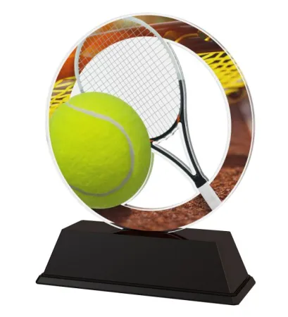 Akrylátová trofej CBCUF001M1 | Tenis Výška cm: 15, Šířka cm: 12