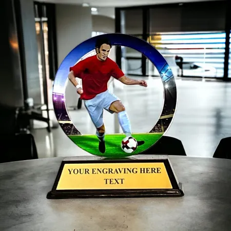 Akrylátová trofej CBCUF001M2 | Fotbal Výška cm: 12, Šířka cm: 9