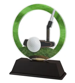 Akrylátová trofej CBCUF001M12 | Golf Výška cm: 14, Šířka cm: 11