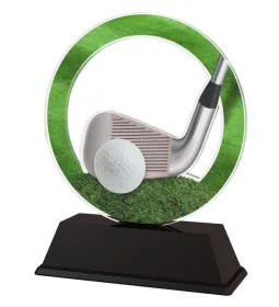 Akrylátová trofej CBCUF001M14 | Golf Výška cm: 12, Šířka cm: 9