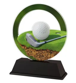 Akrylátová trofej CBCUF001M15 | Golf Výška cm: 13, Šířka cm: 10