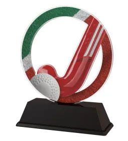 Akrylátová trofej CBCUF001M20 | Pozemní hokej Výška cm: 11, Šířka cm: 8