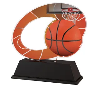 Akrylátová trofej ACLC2102M6 | Basketball Výška cm: 7.5, Šířka cm: 6.5