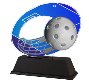 Akrylátová trofej ACLC2102M13 | Florbal Výška cm: 13, Šířka cm: 13.5